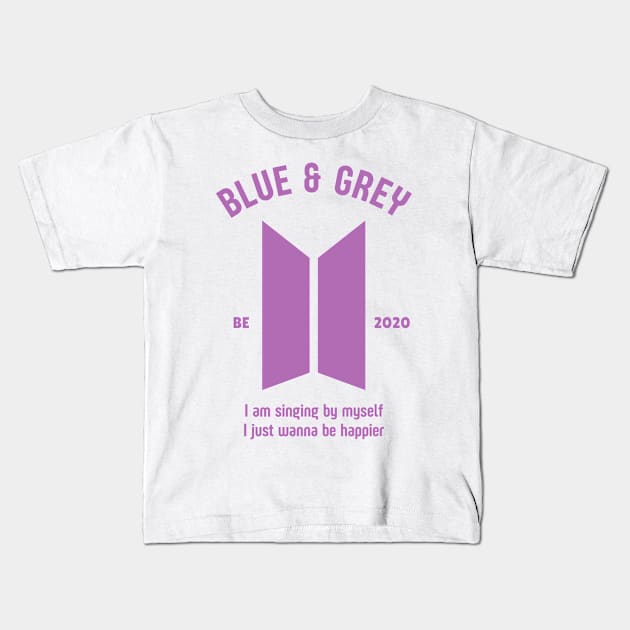 Blue & Grey - BE Kids T-Shirt by Millusti